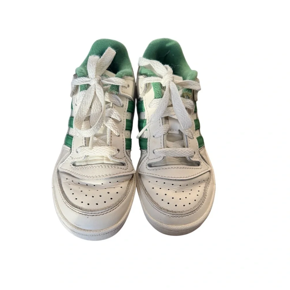 Adidas Forum CL Low Kids Sneakers in White and Green-Size 12